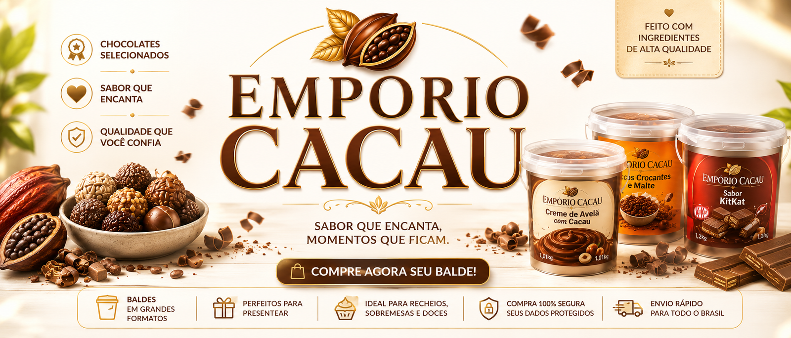 Empório Cacau — sabor que encanta, momentos que ficam